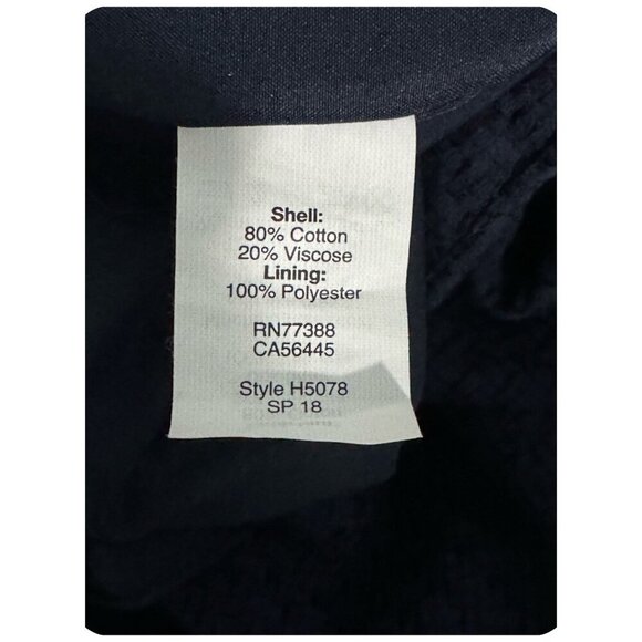 J.Crew Factory NWT $85 Navy Mini Dress Cold Shoulder Travel Vacation Womens Sz M - Picture 8 of 10